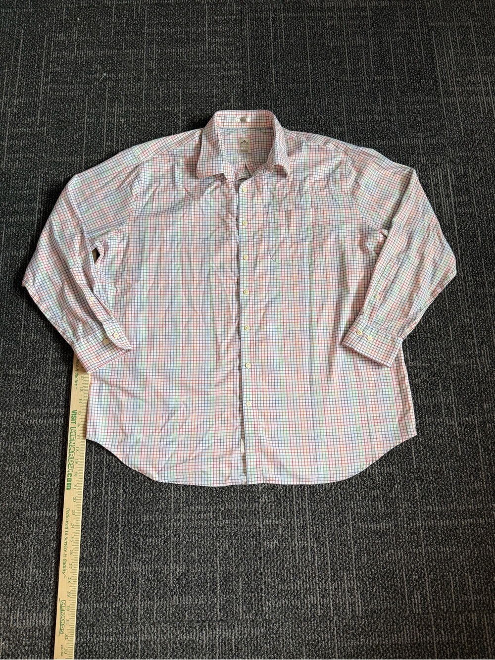 Peter Millar Shirt Men's XXL Plaid Button Down Comfort Stretch Long Sleeve